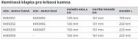 Komínová klapka pro krbová kamna 150 mm barva černá K400353