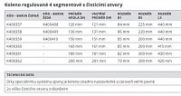 Koleno 150 mm  regulované 4 segmentové s čistícími otvory barva černá K400359