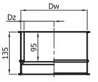 Dvoustěnná zděř 150 mm barva černá K400298