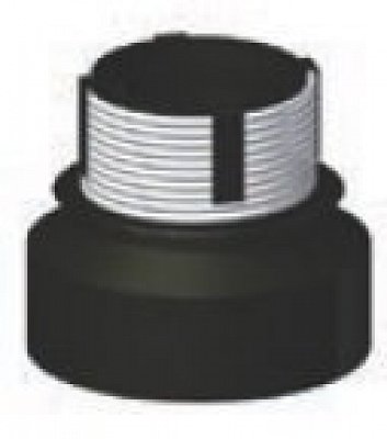 Napojeníení kouřovodu do keramického komína pod úhlem 90° 150 mm do 180 mm sopouchu barva černá K400321