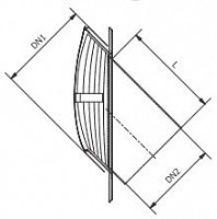 Napojeníení kouřovodu do keramického komína pod úhlem 45° 150 mm do 180 mm sopouchu barva černá K400332