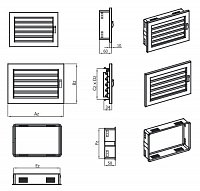  Ventilační mřížky STYLE s uzavíratelnou žaluzií – černá 450 x 240 mm   K400638