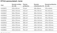  Ventilační mřížky STYLE s pevnou žaluzií – černá 450 x 240 mm   K400652