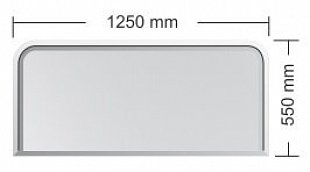 Podkladové sklo  Praha 550 x 1250 mm Tloušťka 6 mm PS-PRA-6