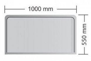 Podkladové sklo  Sofie 550 x 1000 mm Tloušťka 6 mm PS-SOF-6