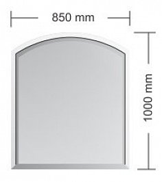 Podkladové sklo  Madrid 1000 x 850 mm Tloušťka 8 mm PS-MAD-8