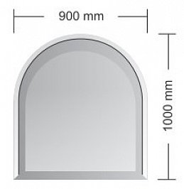 Podkladové sklo  Athina 1000 x 900 mm Tloušťka 8 mm PS-ATH-8