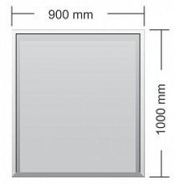 Podkladové sklo  Berlin 1000 x 900 mm Tloušťka 6 mm PS-BER-6