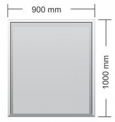 Podkladové sklo  Berlin 1000 x 900 mm Tloušťka 6 mm PS-BER-6