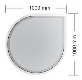 Podkladové sklo  Monako 1000 x 1000 mm Tloušťka 6 mm PS-MON-6