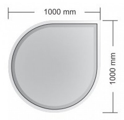 Podkladové sklo  Monako 1000 x 1000 mm Tloušťka 6 mm PS-MON-6