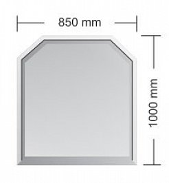 Podkladové sklo  Dublin 1000 x 850 mm Tloušťka 6 mm PS-DUB-6