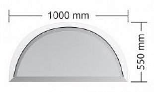 Podkladové sklo  Lisabon 550 x 1000 mm Tloušťka 6 mm PS-LIS-6