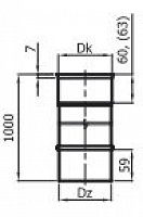 Kouřovody nerezové 1 mm Roura 1000 mm 180 mm K400215