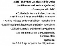 Designové omítky DRACHOLIN MEISTER PREMIUM classic bílý 20 kg (omítka a nosná vrstva v jednom) Kód:  501097