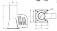 Komínový ventilátor M 500  – se čtvercovou podstavou K400062 Průměr (mm)  ø 150