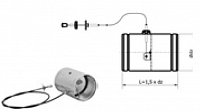 Ovládaná klapka se silikonovým těsněním klapka manuální s ovládacím bovdenem K400557 Průměr (mm) ø 100