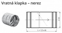Vratná klapka – nerez K400120 Průměr (mm) ø 125