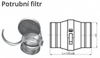 Potrubní fi lt K400112 ø 125